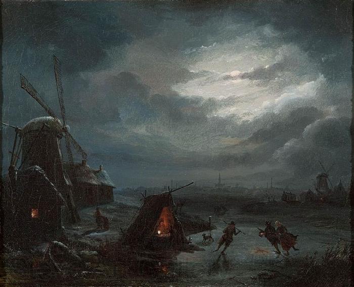 Jan Baptiste Vanmour Nocturnal View of the Ice